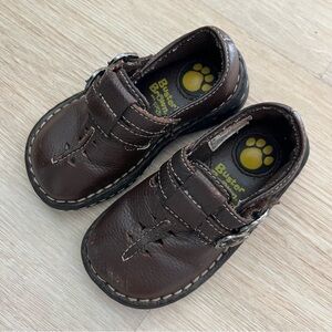 Buster Brown With Toezone Genuine Leather Brown Stitched Loafer Shoes